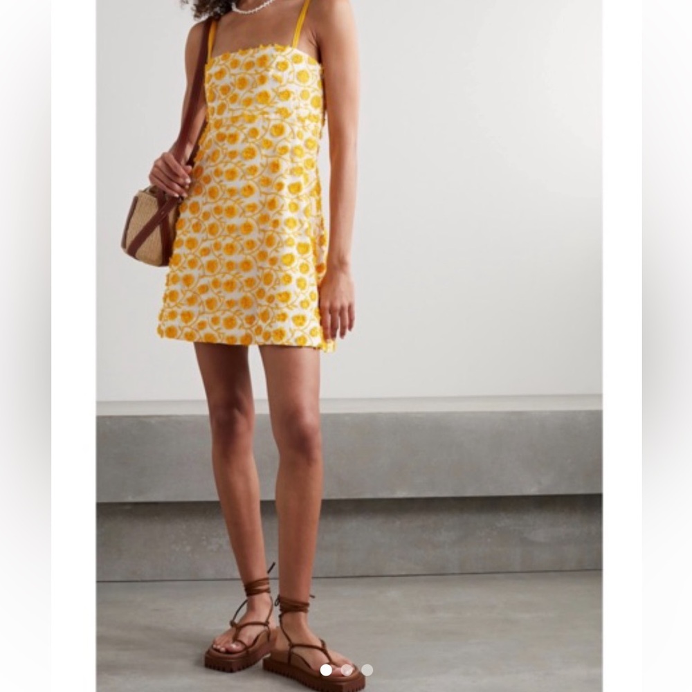 Yellow Floral Mini Dress